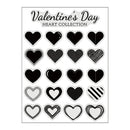 Poppy Crafts Clear Stamps #525 - Valentine's Day Heart Collection #1