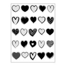 Poppy Crafts Clear Stamps #526 - Valentine's Day Heart Collection #2