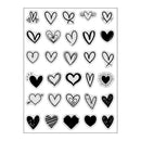 Poppy Crafts Clear Stamps #527 - Valentine's Day Heart Collection #3