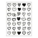 Poppy Crafts Clear Stamps #528 - Valentine's Day Heart Collection #4