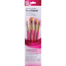 Princeton Real Value Golden Taklon Short Handle Brush Set 4/Pkg