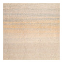 Textured fabric with horizontal stripes in beige, gray, and orange on a white background