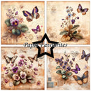 Decorative paper with butterflies and flowers, branded 'Paper Favourites'.