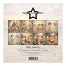 Packaging of 'Best Friends' paper pack by Paper Favourites with images of children and fairies.