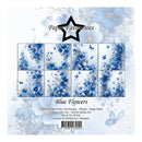 Packaging of blue flowers paper pack with 'Paper Favourites' branding.
