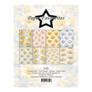 Pack of paper with floral designs by Paper Favourites, featuring a star logo and product details.