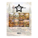 Packaging of Paper Favourites Provence paper pack with scenic images and a star logo.