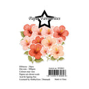 Product packaging with hibiscus flowers and 'Paper Favourites' branding on a white background.
