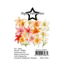 Floral die-cuts packaging with 'Paper Favourites' branding on a white background.