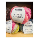 thick colourful balls of yarn with branding Patons sierra chunky
