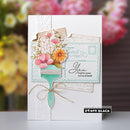 Decorative card with floral design and text, featuring Penny Black branding.