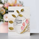 Easter card with floral design and 'Happy Easter' text, featuring Denny Black branding.