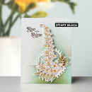 Card with floral design and 'Rise and Shine' text, featuring Penny Black branding.