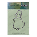 Penny Black Creative Dies steel cutting die on a green card with brand name.