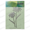 Penny Black Creative Dies with floral design on a green background