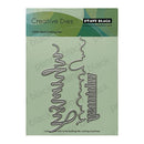 Penny Black Creative Dies on a green packaging background