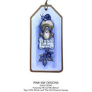 Decorative tag with a cartoon character and 'Best Wishes' text, featuring Pink Ink Designs.