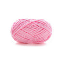 Pink yarn ball on a white background