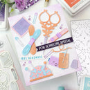 Handmade card with craft supplies and 'For Someone Special' message on a white background