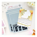 Set of clear stamps with illustrated designs on a white surface