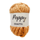 Ball of yarn with 'Poppy Crafts' label on a white background