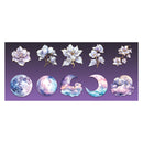 Poppy Crafts Flowers Reflect Under The Moon Paper Stickers - Luna Moon