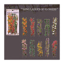 Poppy Crafts Full Garden of Books PET Stickers - Long Ladder of Flowers
