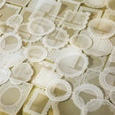 Poppy Craft Lace Frames Vellum Paper Stickers - Wisp of Cloud