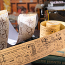 Poppy Craft Printed Kraft Sticker Roll - Book Manuscript