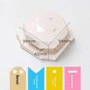 Hexagonal punch tool with measurements on a white background