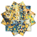 Set of bee-themed placemats with hexagonal patterns on a white background