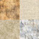 Four different textured paper samples arranged in a 2x2 grid.