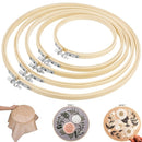 Set of embroidery hoops with a white background