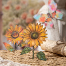 Poppy Crafts Cardstock Flower Stickers - Warm Sun Sunflower