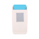 Phone case with a blue top and white bottom on a white background