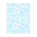 Pattern of blue circles on a white background