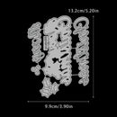 Decorative metal cutting die with intricate designs and dimensions on a black background