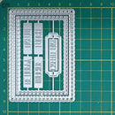 Metal die cutters with decorative edges on a green cutting mat