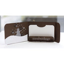 Card with snowman design and 'good tidings' text on a white background
