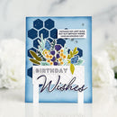 Birthday card with floral design and text on a white background