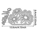 Metal cutting dies with floral designs and dimensions on a white background
