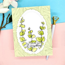 Card with floral design and text 'you're my everything' on a colorful background