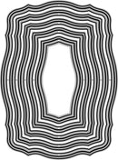 Black and white concentric oval pattern
