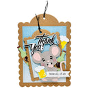 Card with a cartoon mouse holding beers and a 'Thank You! From All of Us' message on a white background.