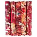 Poppy Crafts Fabric Fat Quarter Bundle - Japanese Designs Red