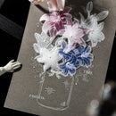 Phone case with floral design on a gray background
