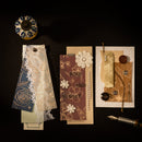 Collection of decorative bookmarks with floral designs on a dark background