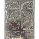 Decorative corner stamps with intricate designs on a clear background