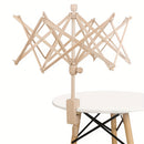 Wooden lampshade on a white background