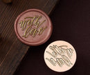 Poppy Crafts Wax Seal Stamp Set Brass Head 6pcs, Wooden Handle